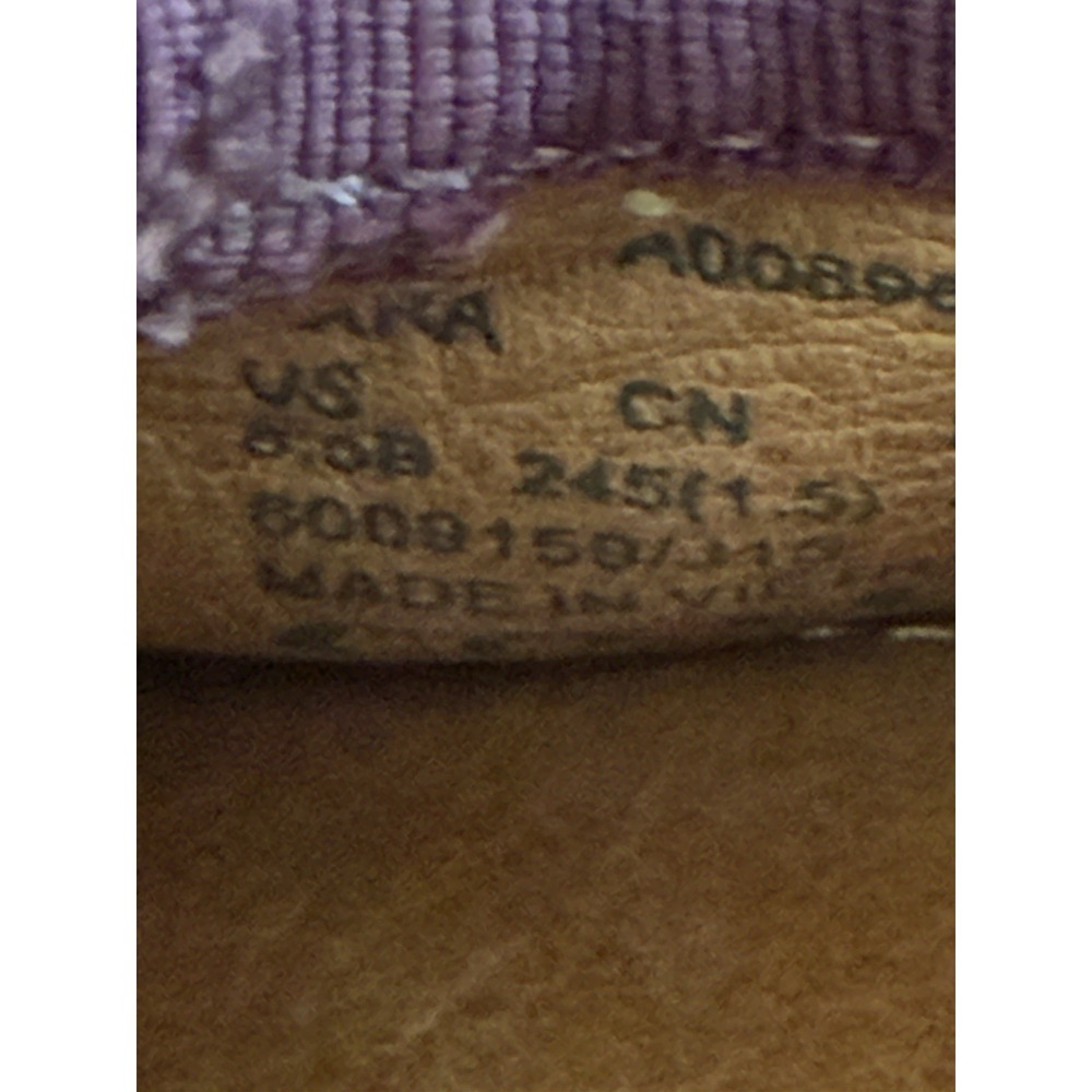 Coach Ballet Flats Purple Tumbled Leather Lara Floral Plum Sz 8.5 B US - Picture 6 of 7